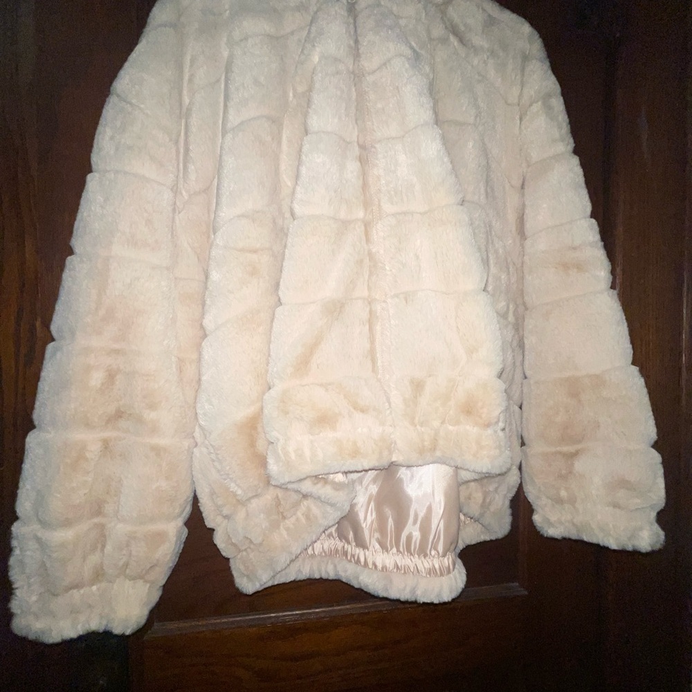 Cream Faux Fur Jacket